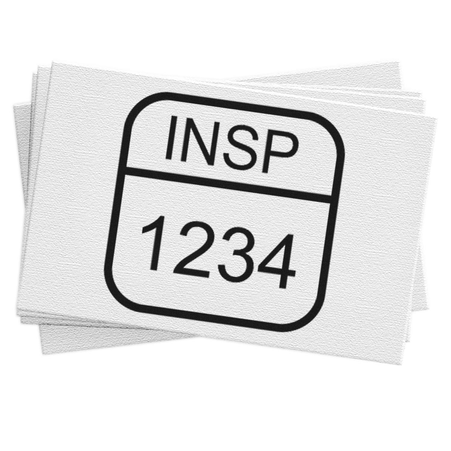 Standard Size Wood Handle Rounded Square Big Numbers Inspection Rubber Stamp 3/4 Diameter - Engineer Seal Stamps