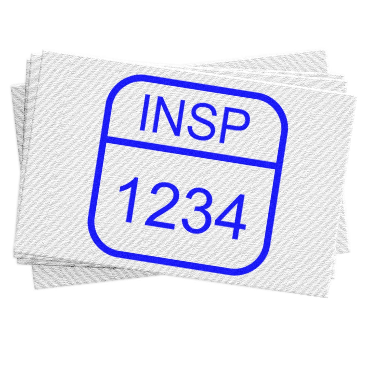 Extra Small Self-Inking Rounded Square Big Numbers Inspection Stamp 1/2 Diameter - Engineer Seal Stamps