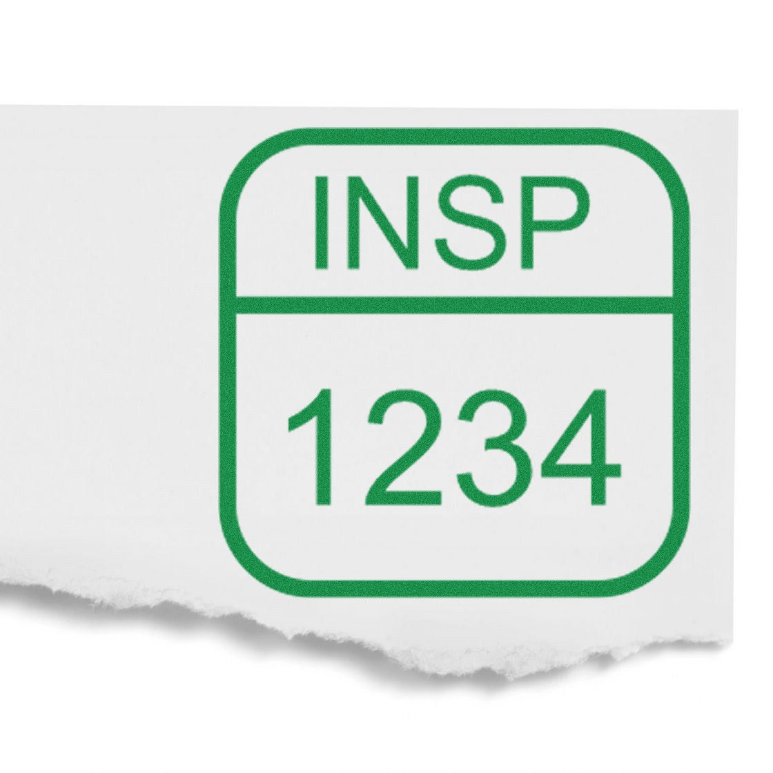 Large Self-Inking Rounded Square Big Numbers Inspection Self-Inking Stamp 1 Inch Diameter - Engineer Seal Stamps