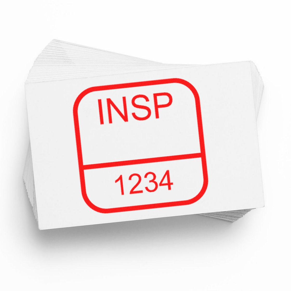 Large Self-Inking Rounded Square Small Numbers Inspection Self-Inking Stamp 1 Inch Diameter - Engineer Seal Stamps