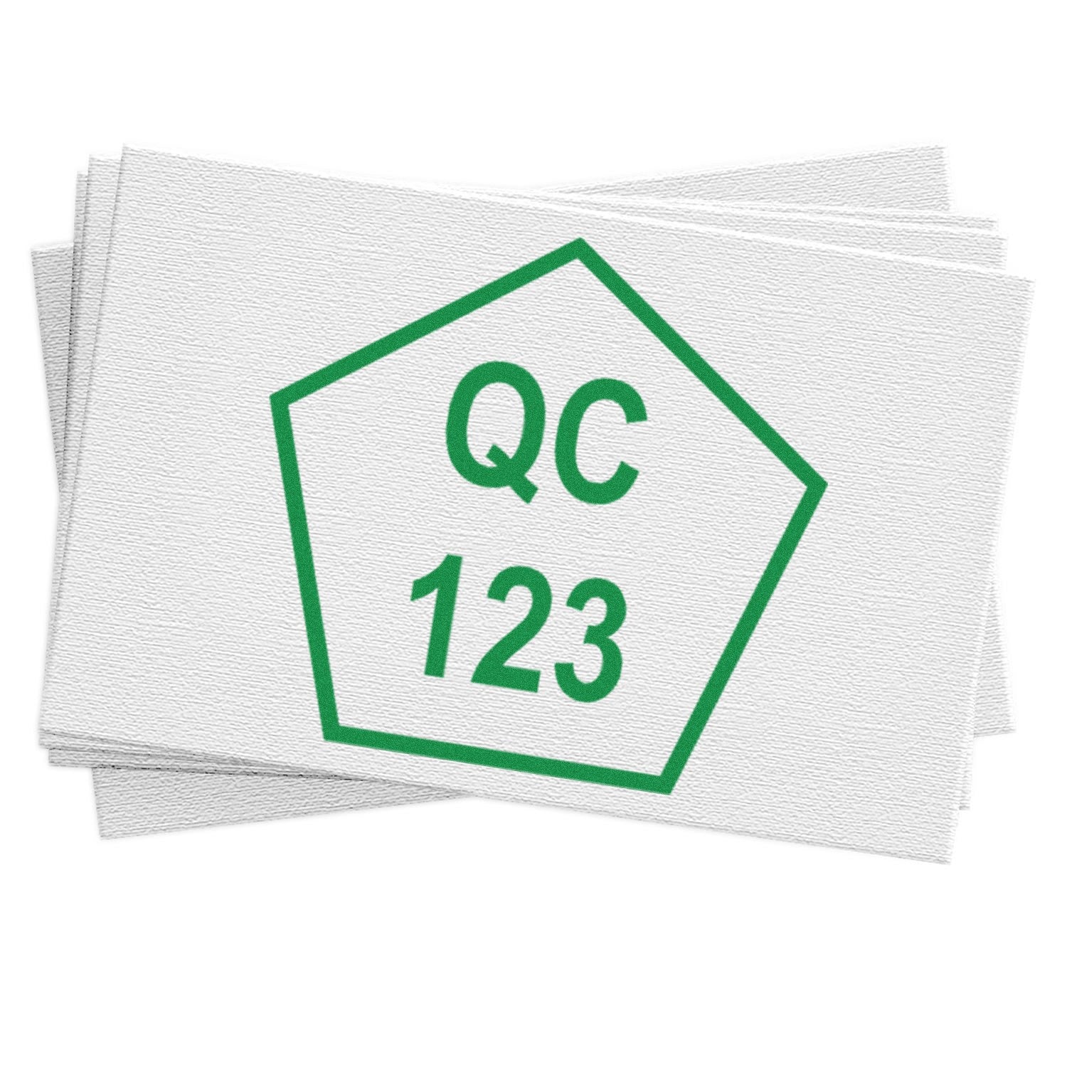 Extra Small Self-Inking Pentagon Quality Control Inspection Stamp 1/2 Diameter - Engineer Seal Stamps