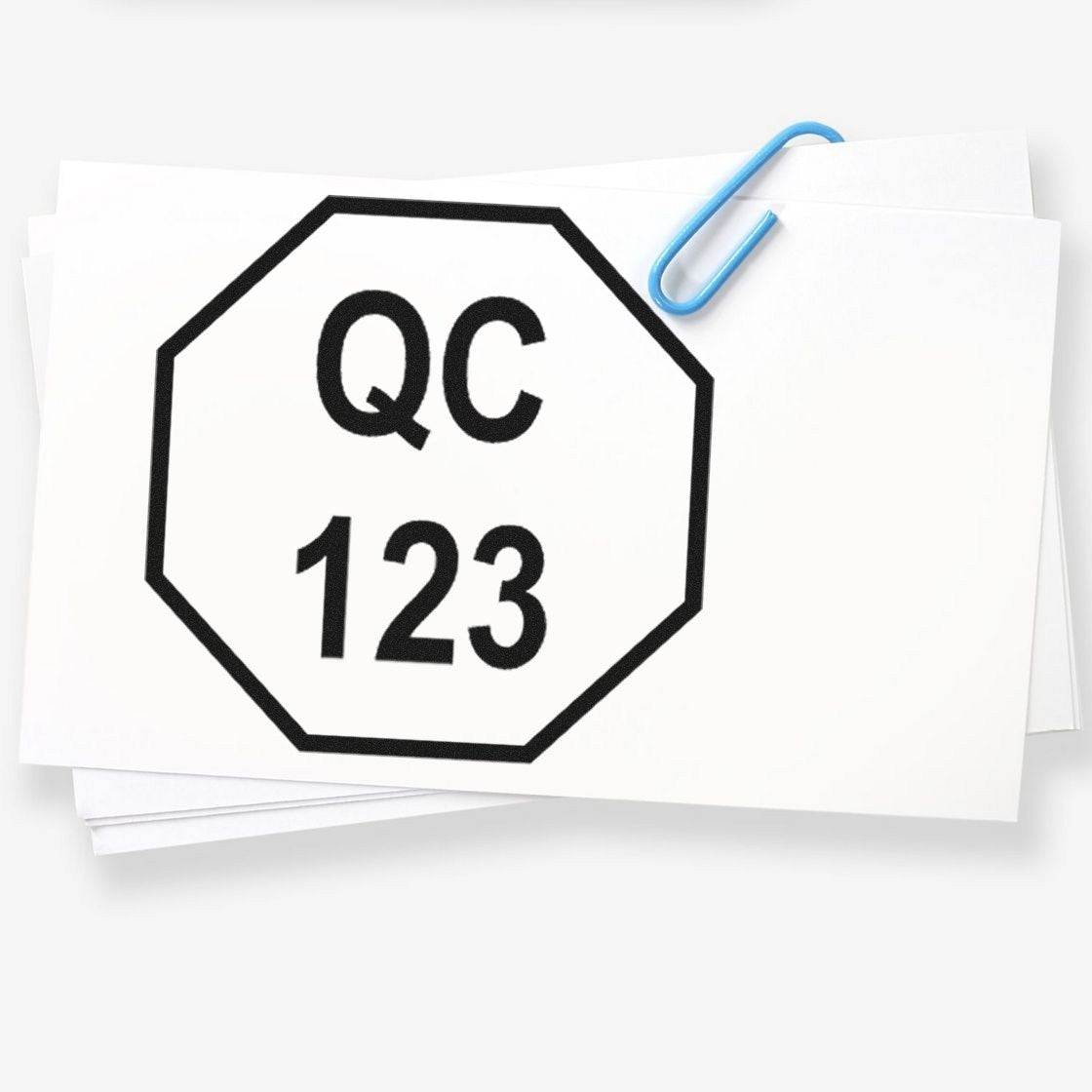 Large Self-Inking Octagon Quality Control Inspection Self-Inking Stamp 1 Inch Diameter - Engineer Seal Stamps