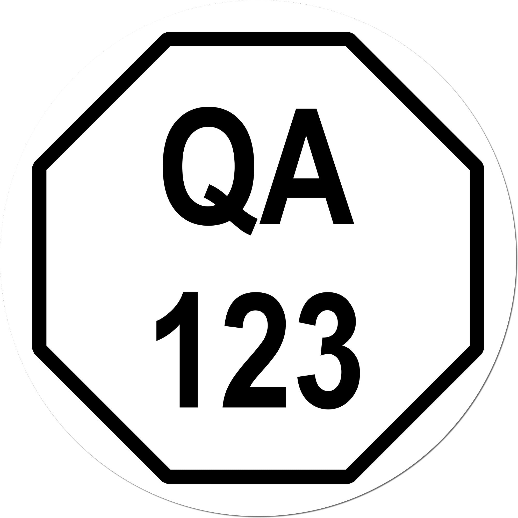 Large Self-Inking Octagon Quality Assurance Inspection Self-Inking Stamp 1 Inch Diameter - Engineer Seal Stamps