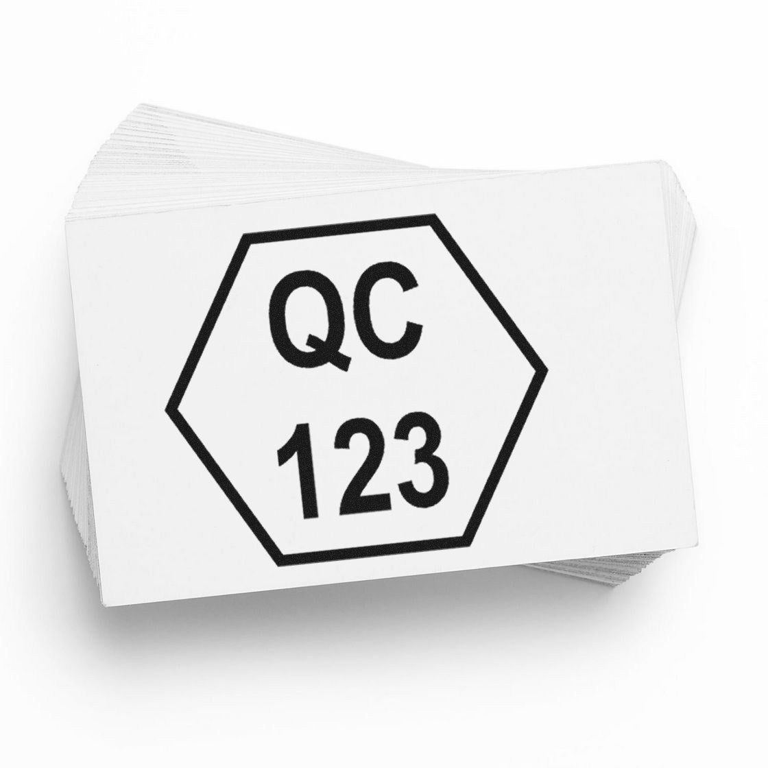 Standard Size Wood Handle Hexagon Quality Control Inspection Rubber Stamp 3/4 Diameter - Engineer Seal Stamps