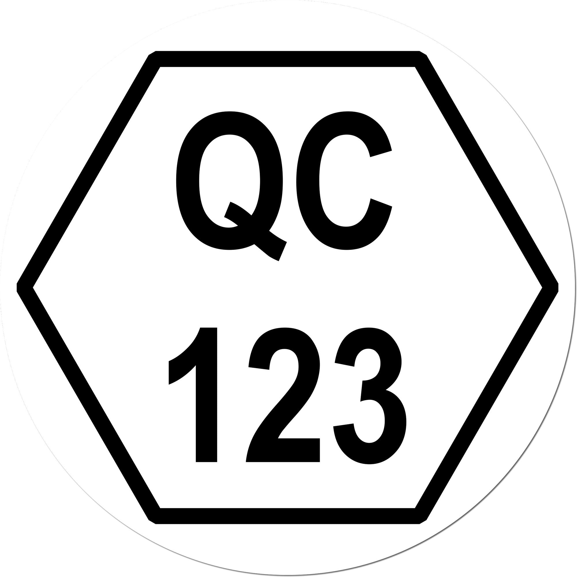 Extra Small Self-Inking Hexagon Quality Control Inspection Stamp 1/2 Diameter - Engineer Seal Stamps