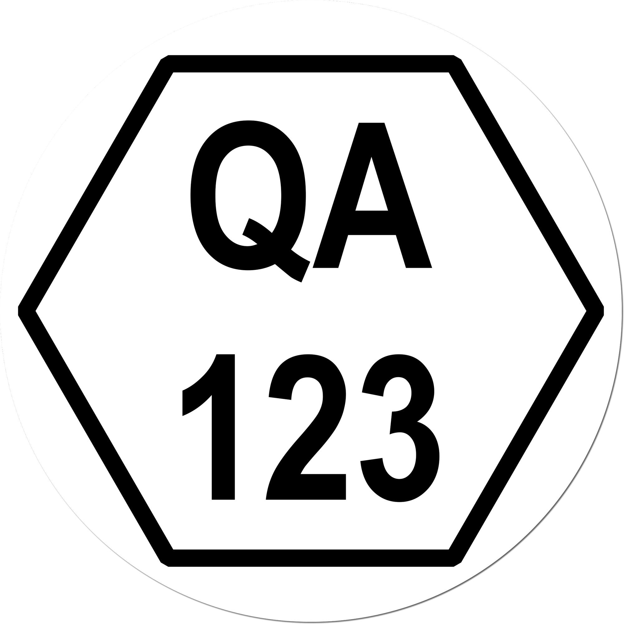 Large Self-Inking Hexagon Quality Assurance Inspection Self-Inking Stamp 1 Inch Diameter - Engineer Seal Stamps