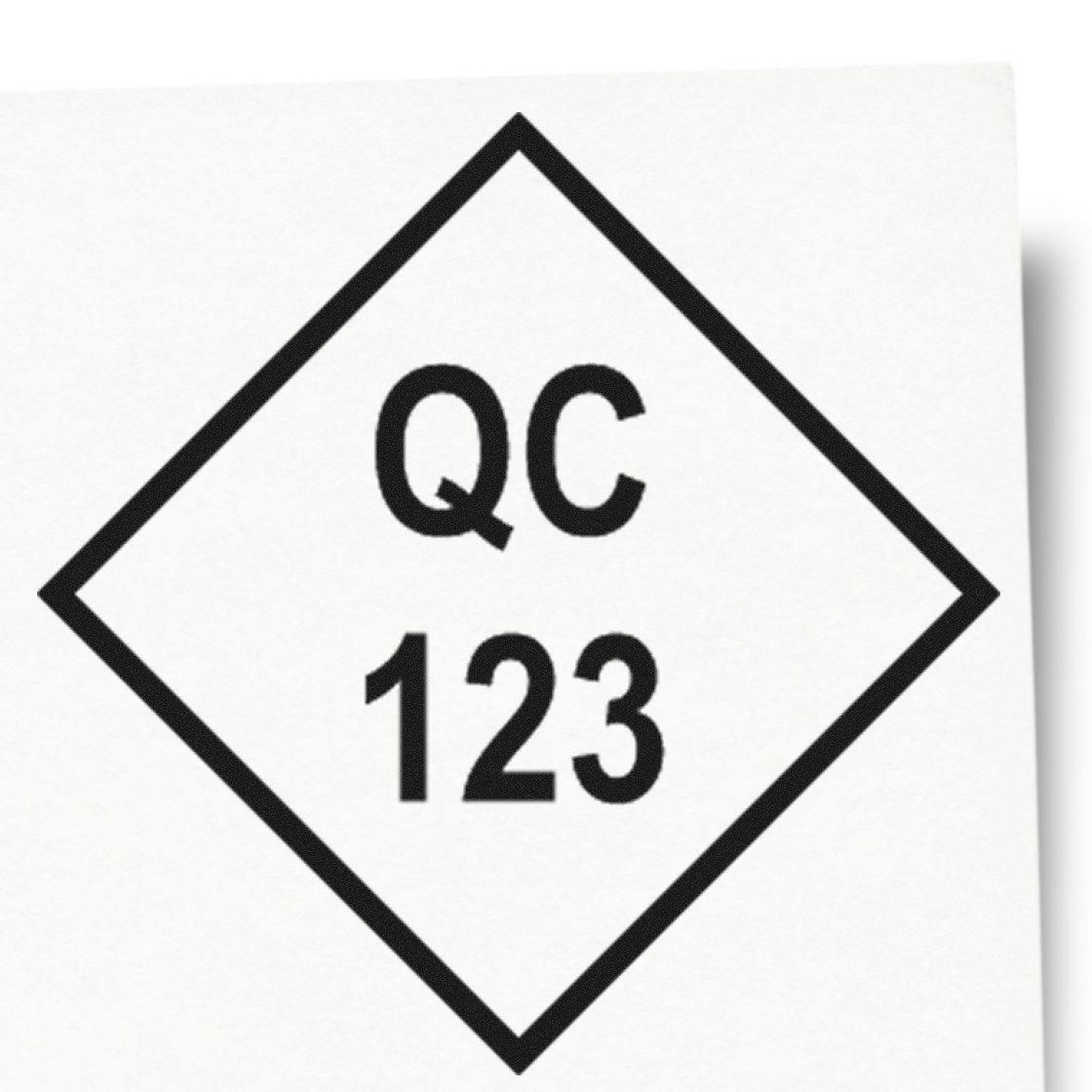 Standard Size Wood Handle Diamond Quality Control Inspection Rubber Stamp 3/4 Diameter - Engineer Seal Stamps