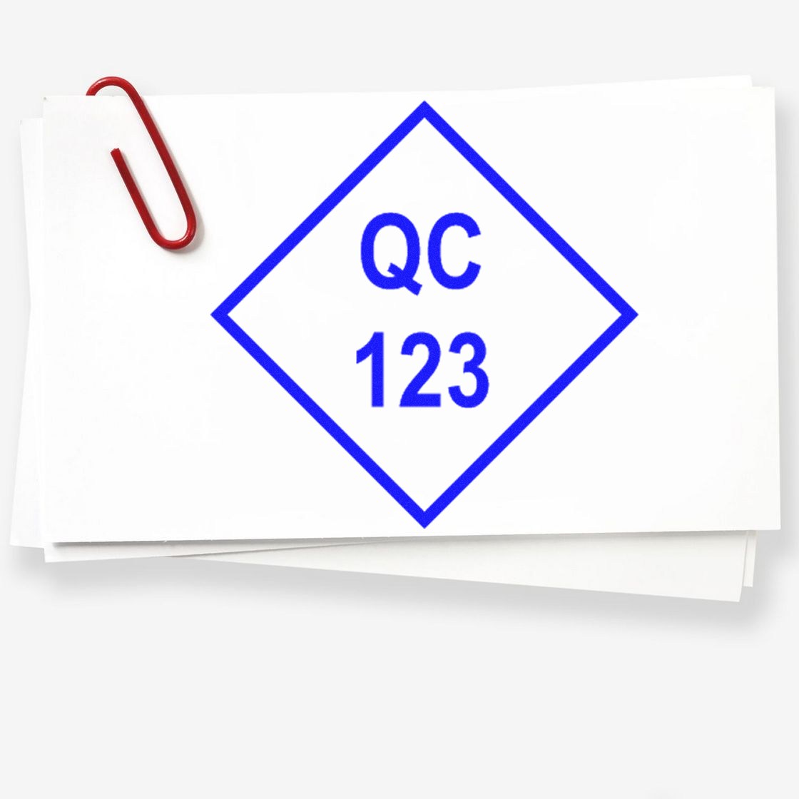 Large Size Wood Handle Diamond Quality Control Inspection Rubber Stamp 1 Inch Diameter - Engineer Seal Stamps