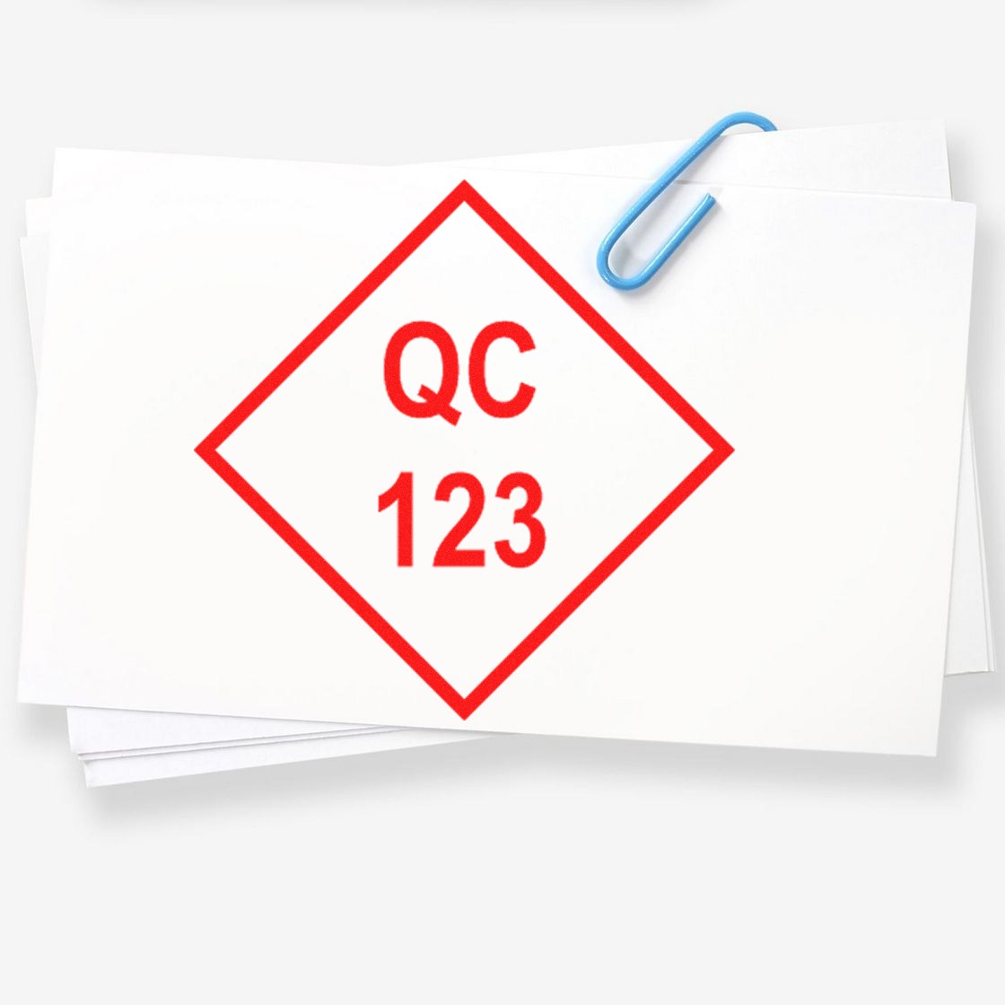 Standard Size Self-Inking Diamond Quality Control Inspection Stamp 3/4 Diameter - Engineer Seal Stamps