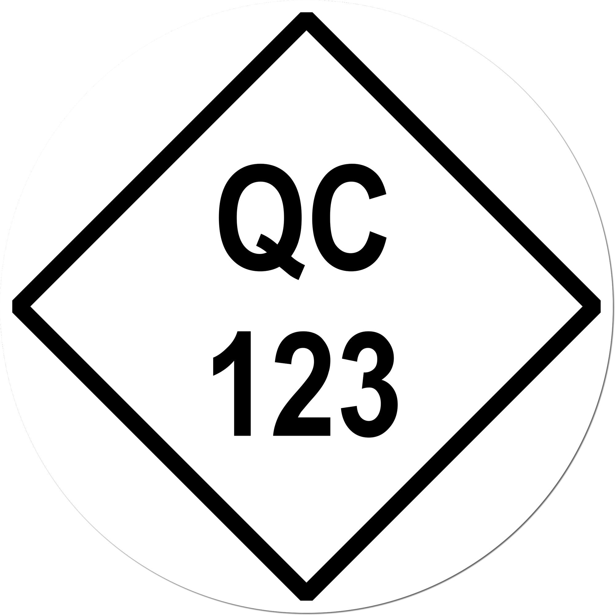 Standard Size Self-Inking Diamond Quality Control Inspection Stamp 3/4 Diameter - Engineer Seal Stamps