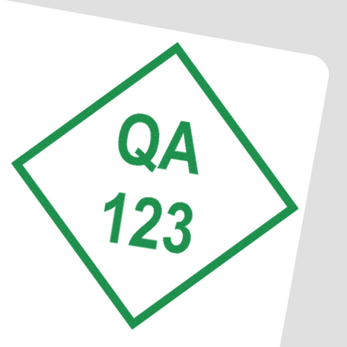 Extra Small Self-Inking Diamond Quality Assurance Inspection Stamp 1/2 Diameter - Engineer Seal Stamps