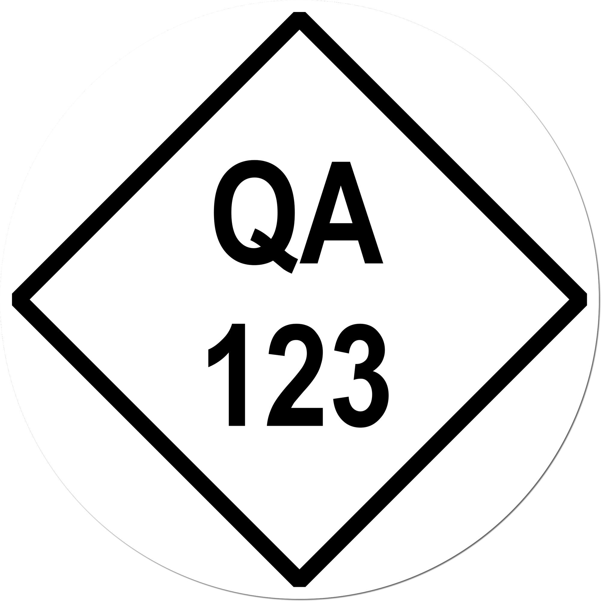 Extra Small Self-Inking Diamond Quality Assurance Inspection Stamp 1/2 Diameter - Engineer Seal Stamps