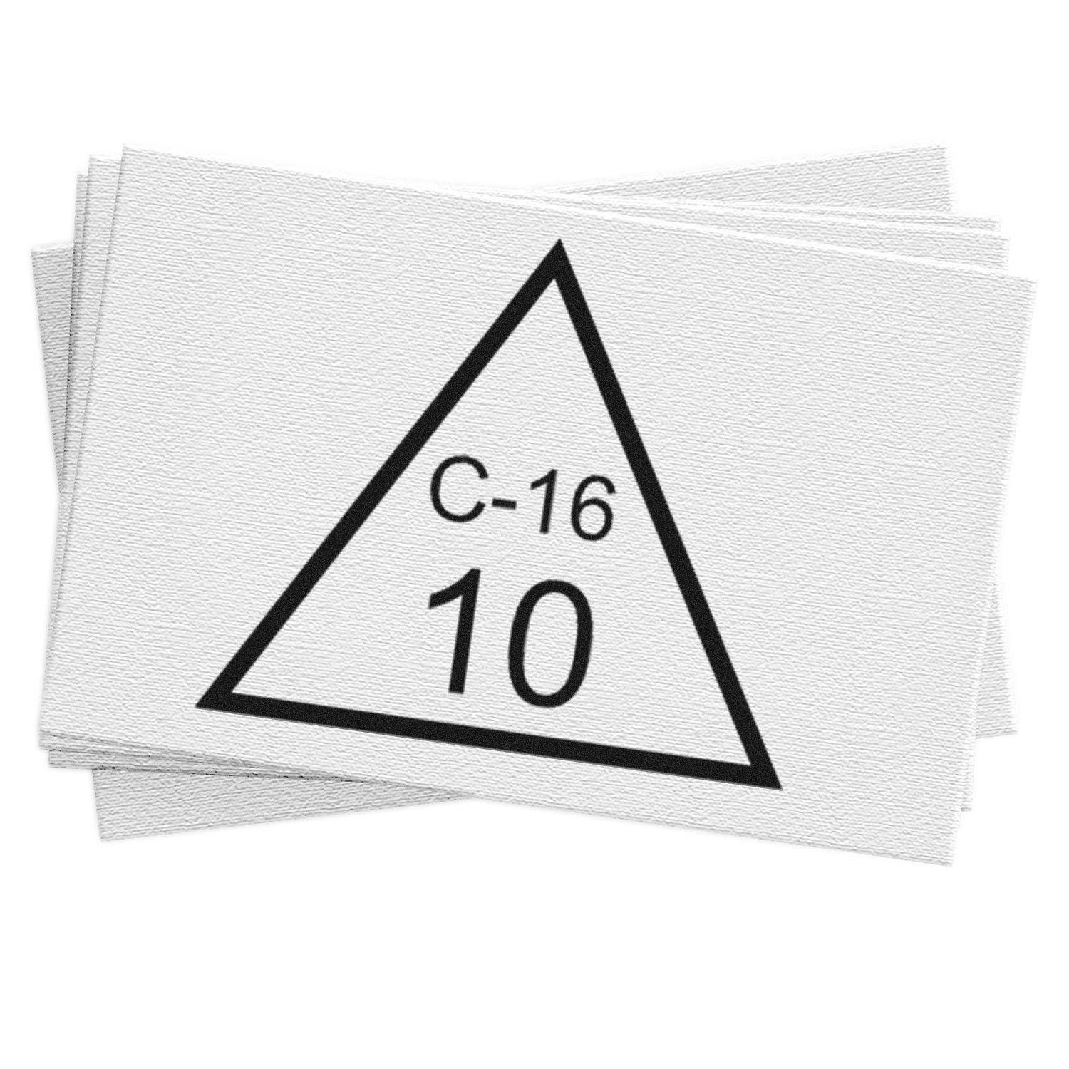 Standard Size Wood Handle Triangular Inspection Rubber Stamp 3/4 Diameter - Engineer Seal Stamps
