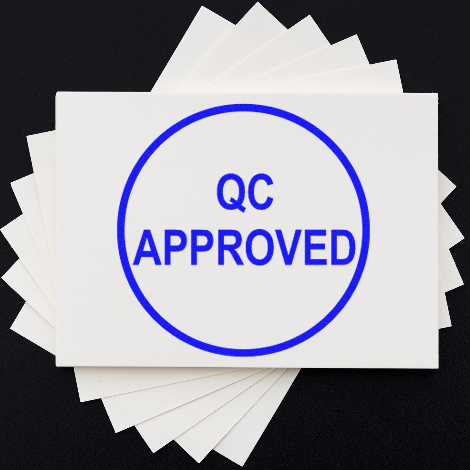 Standard Size Self-Inking Round QC Approved Inspection Stamp 3/4 Diameter - Engineer Seal Stamps