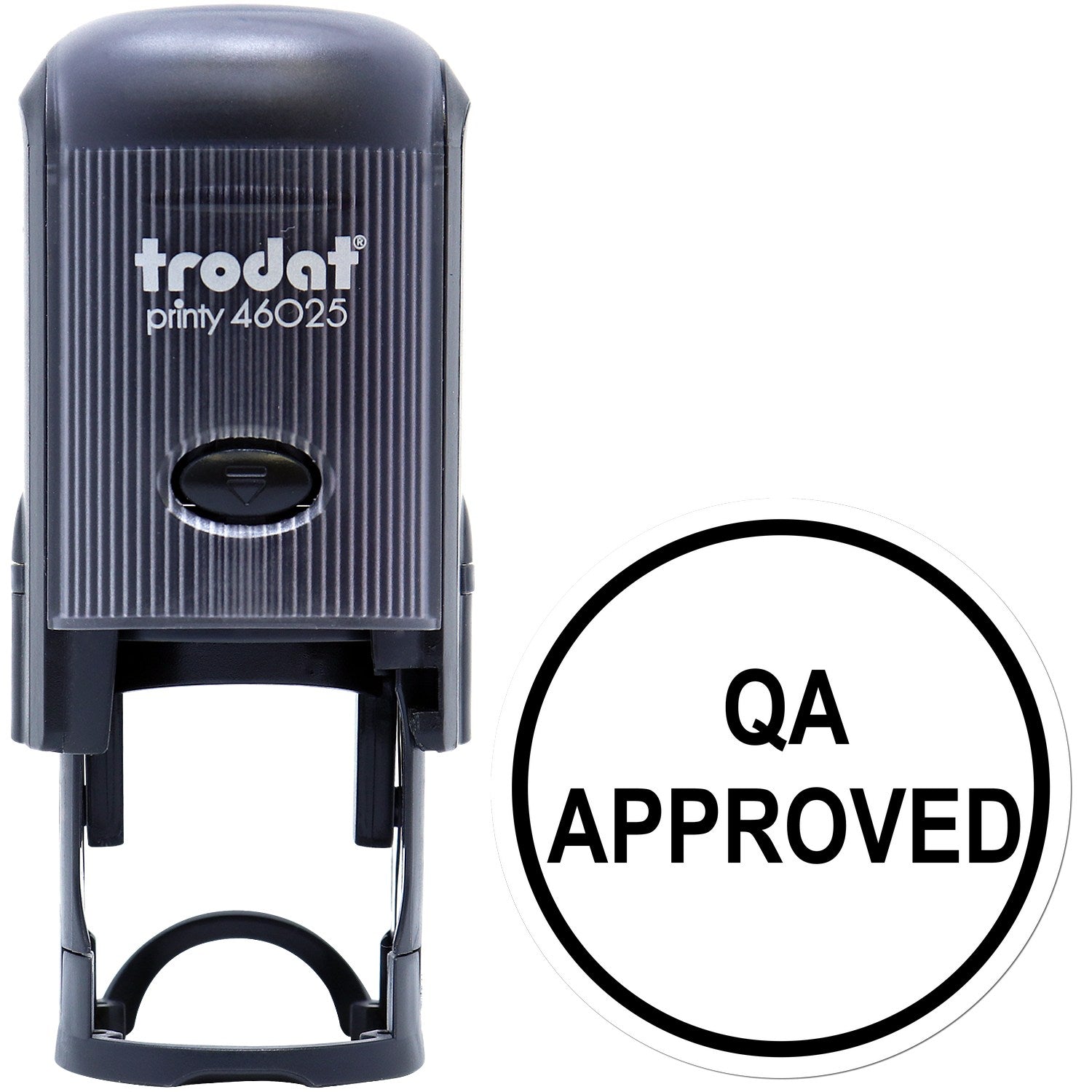 Large Self-Inking Round QA Approved Inspection Self-Inking Stamp 1 Inch Diameter - Engineer Seal Stamps