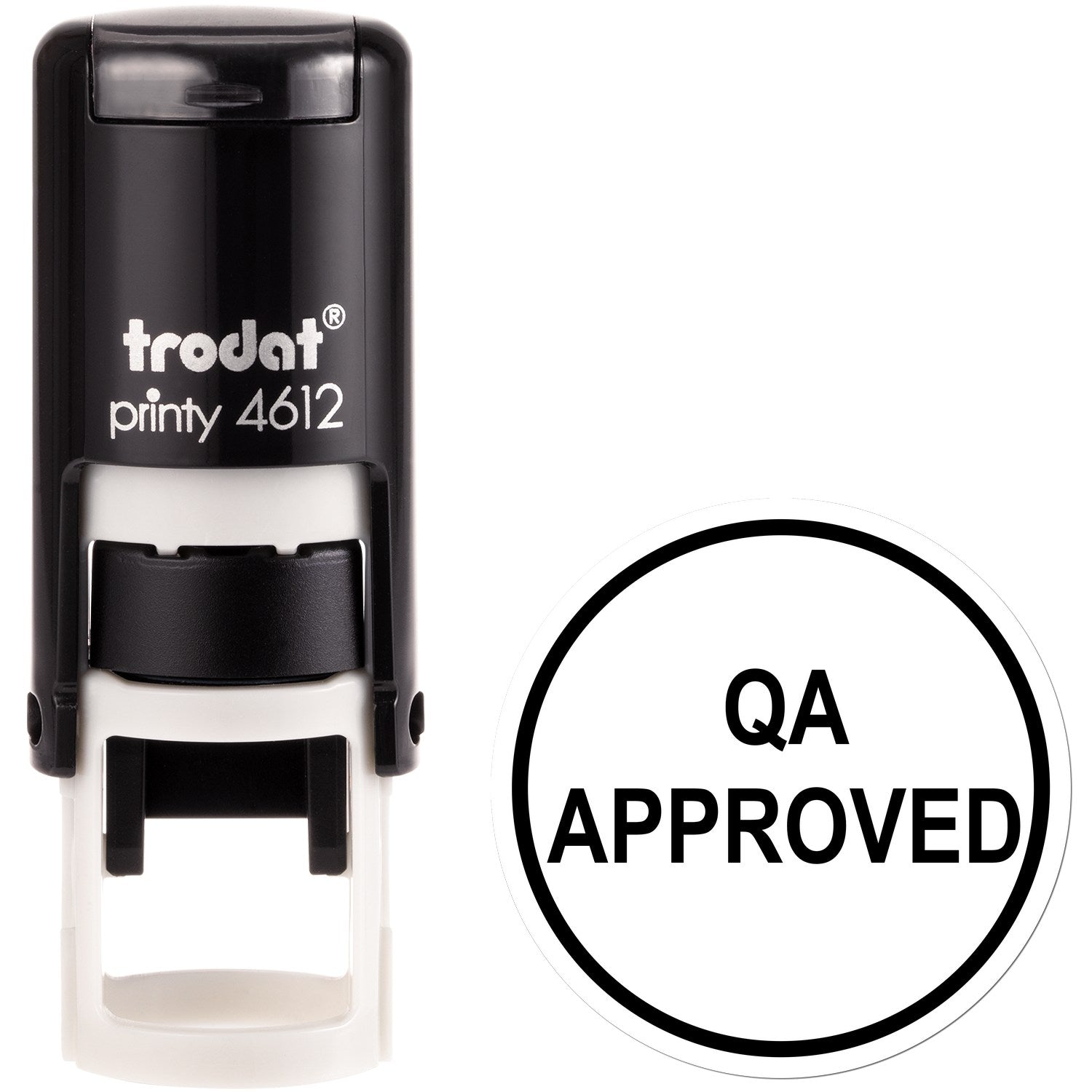 Extra Small Self-Inking Round QA Approved Inspection Stamp 1/2 Diameter - Engineer Seal Stamps