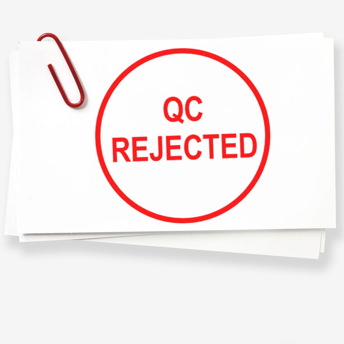 Large Self-Inking Round QC Rejected Inspection Self-Inking Stamp 1 Inch Diameter - Engineer Seal Stamps