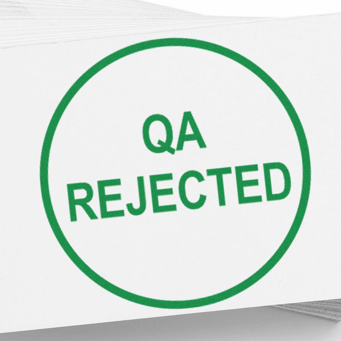 Extra Small Wood Handle Round QA Rejected Inspection Rubber Stamp 1/2 Diameter - Engineer Seal Stamps