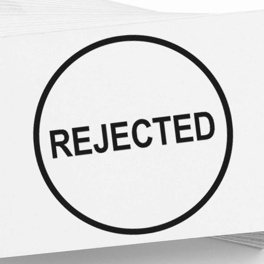 Extra Small Self-Inking Round Rejected Stamp 1/2 Diameter - Engineer Seal Stamps