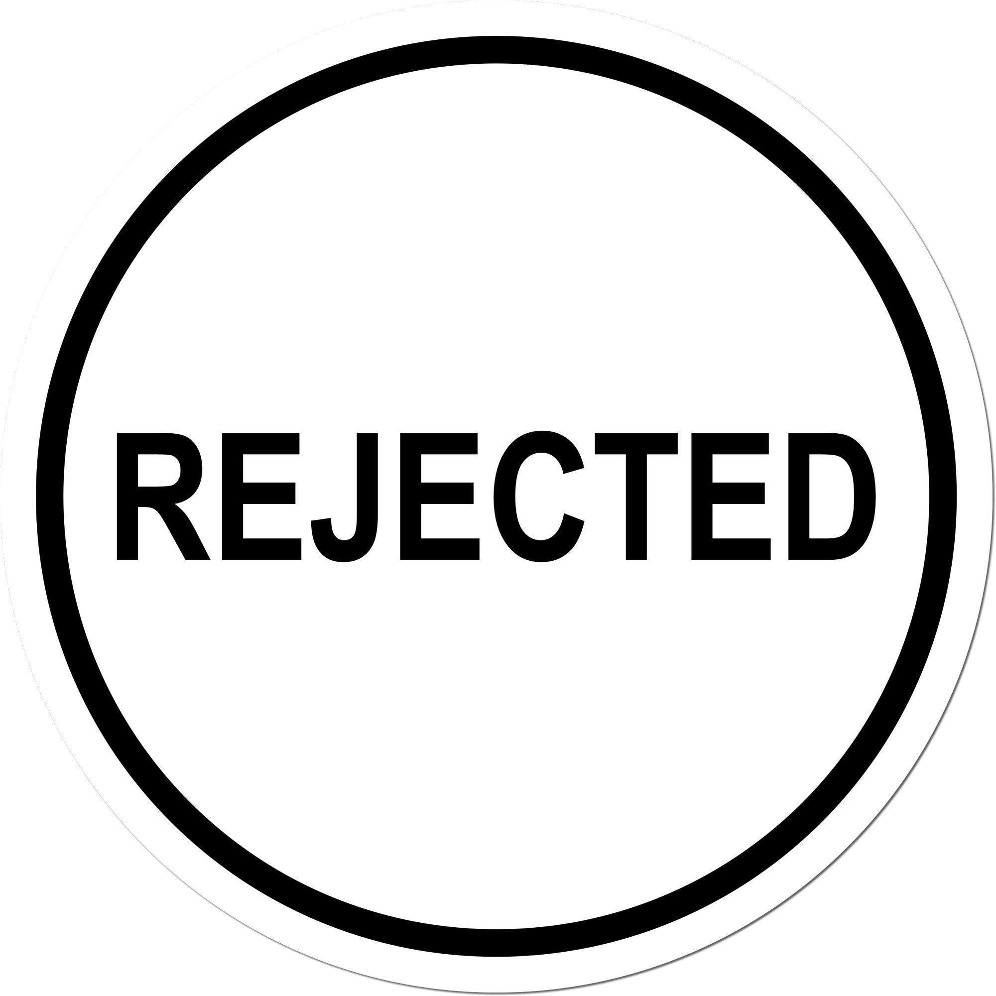 Extra Small Self-Inking Round Rejected Stamp 1/2 Diameter - Engineer Seal Stamps