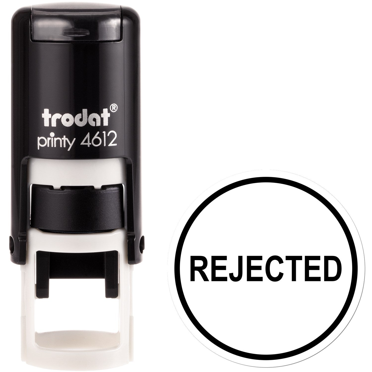 Extra Small Self-Inking Round Rejected Stamp 1/2 Diameter - Engineer Seal Stamps