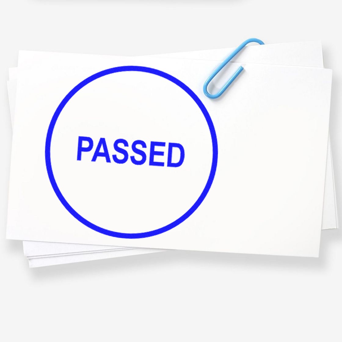 Large Self-Inking Round Passed Self-Inking Stamp 1 Inch Diameter - Engineer Seal Stamps