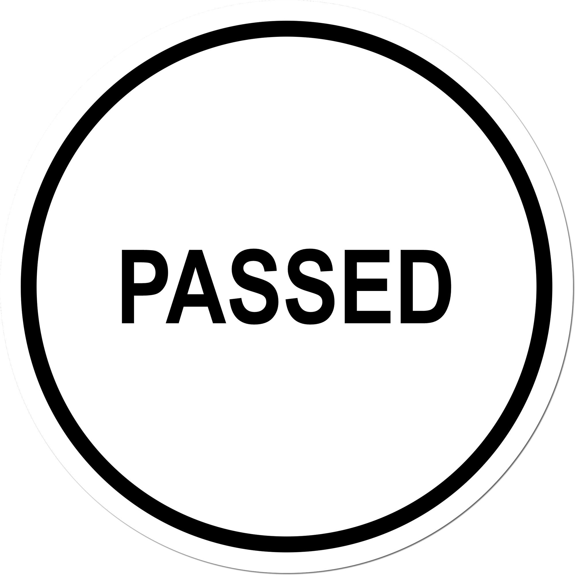 Extra Small Self-Inking Round Passed Stamp 1/2 Diameter - Engineer Seal Stamps