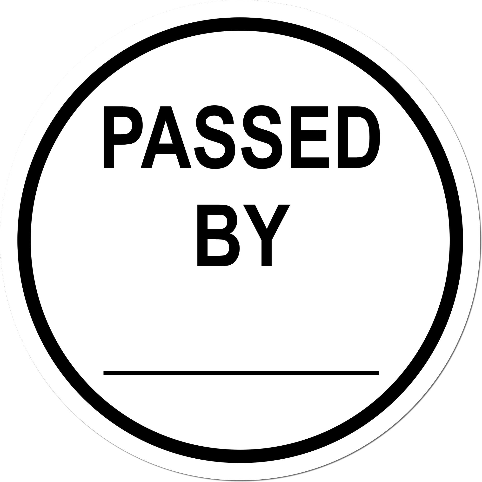 Large Self-Inking Round Inspection Passed By Self-Inking Stamp 1 Inch Diameter - Engineer Seal Stamps