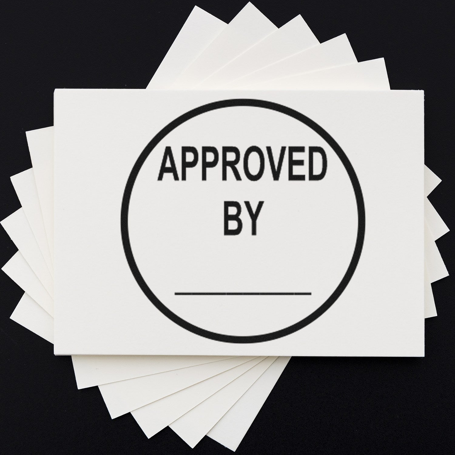 Standard Size Wood Handle Round Approved By Inspection Rubber Stamp 3/4 Diameter - Engineer Seal Stamps