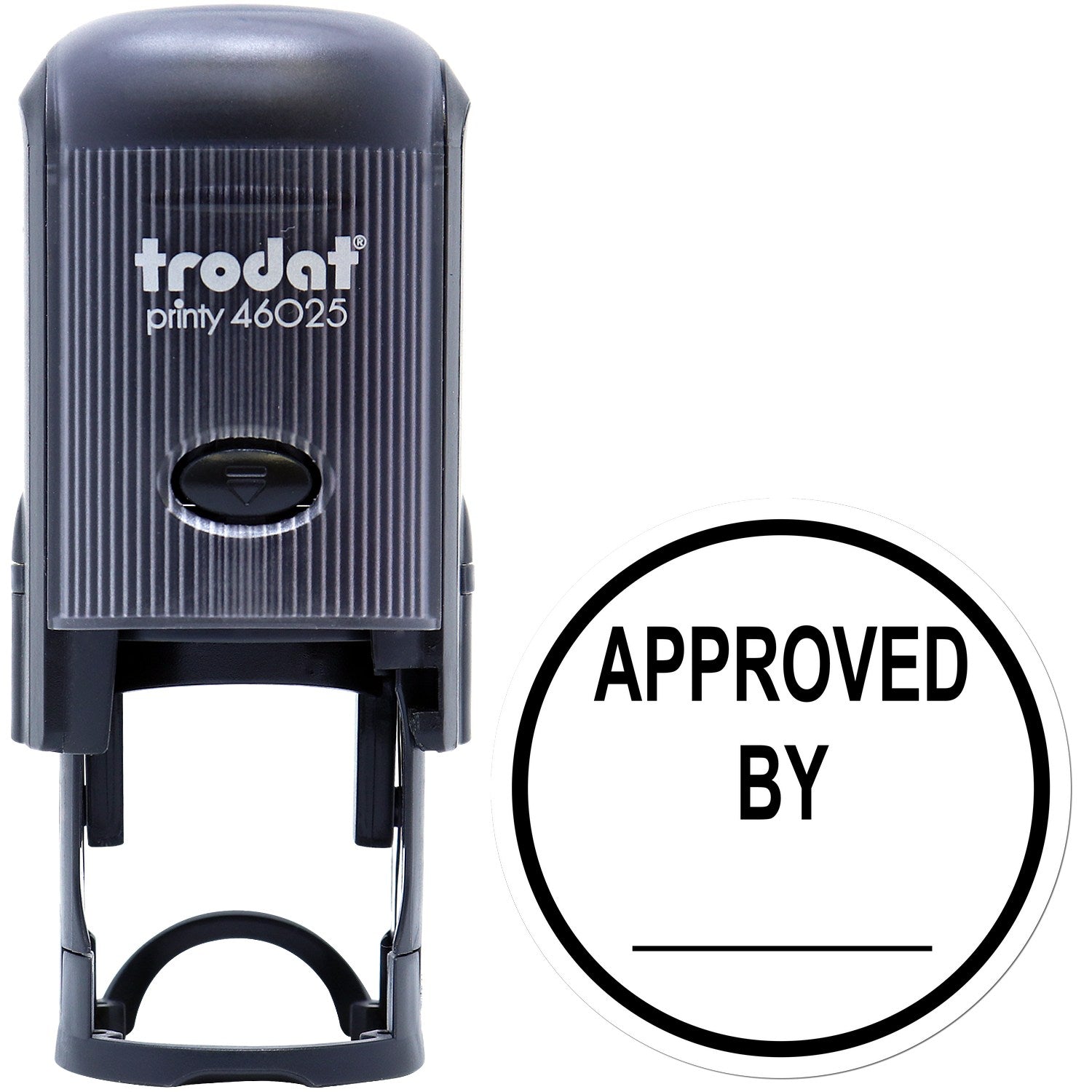 Large Self-Inking Round Approved By Inspection Self-Inking Stamp 1 Inch Diameter - Engineer Seal Stamps