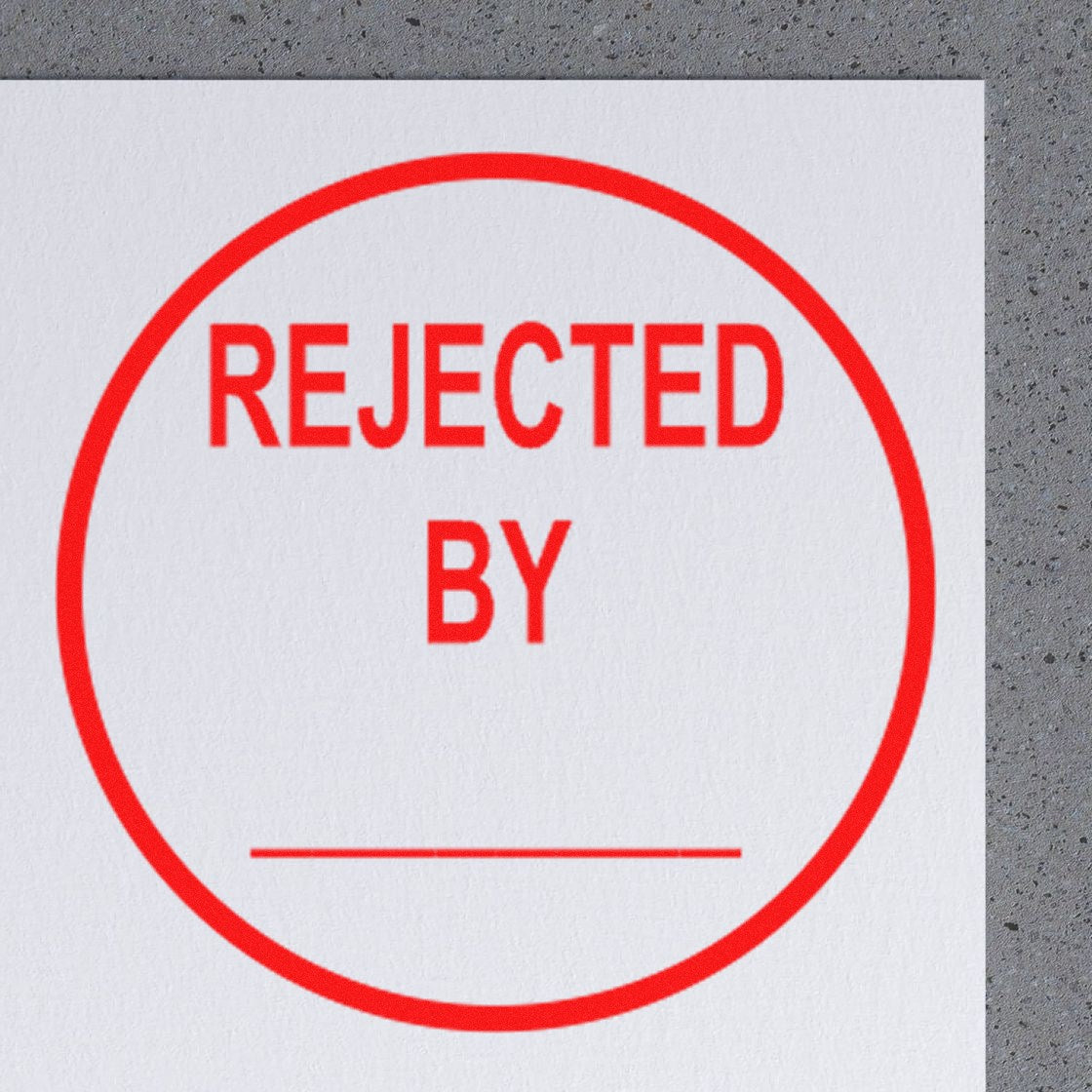 Extra Small Self-Inking Round Rejected By Inspection Stamp 1/2 Diameter - Engineer Seal Stamps