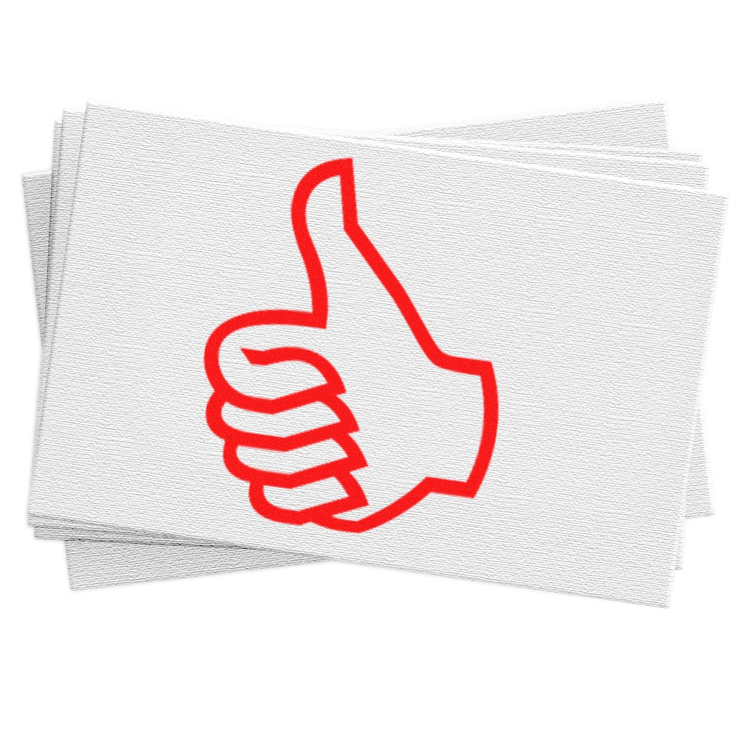 Extra Small Wood Handle Thumbs Up Approved Inspection Rubber Stamp 1/2 Diameter - Engineer Seal Stamps