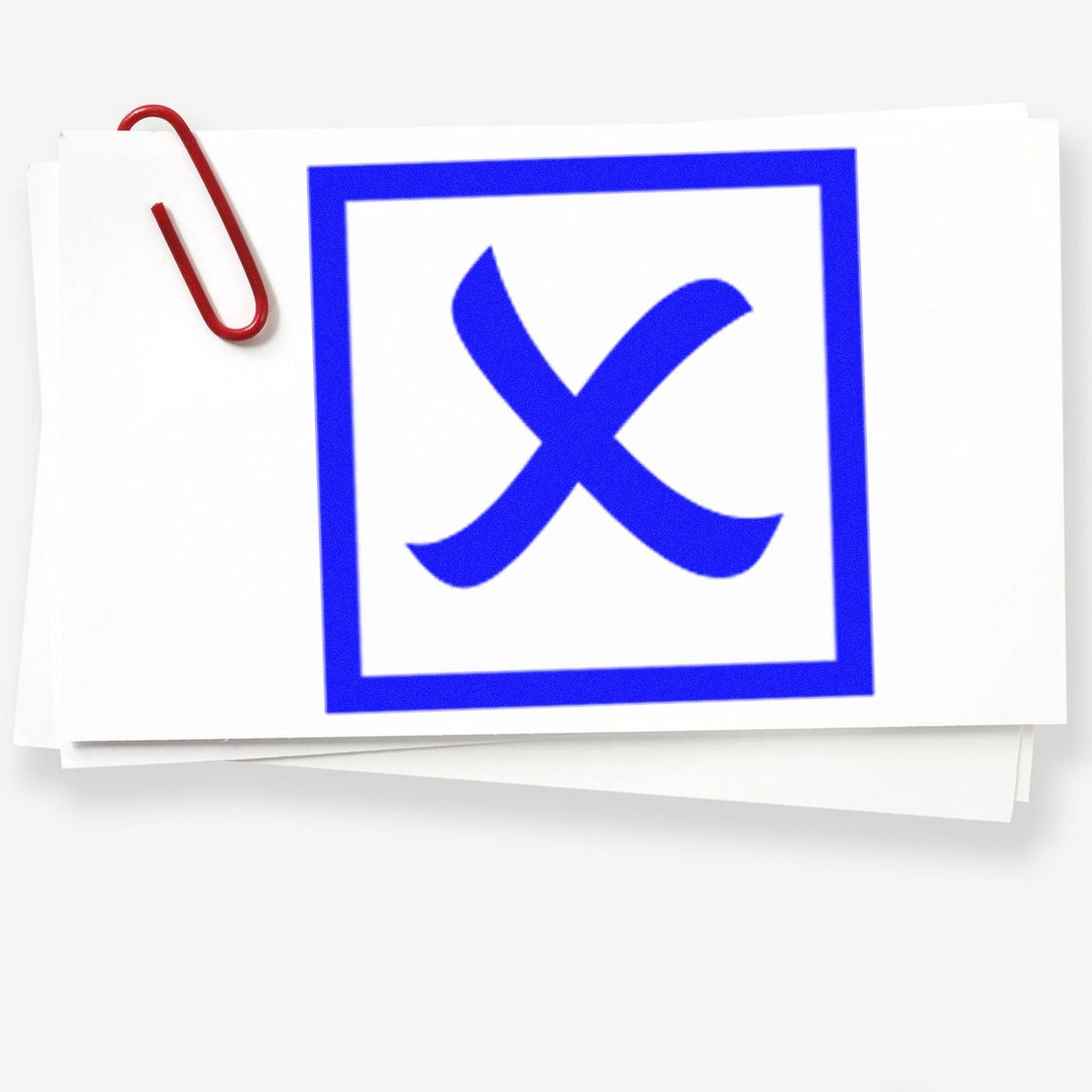 Extra Small Wood Handle Square Scripted X Rejected Rubber Stamp 1/2 Diameter - Engineer Seal Stamps