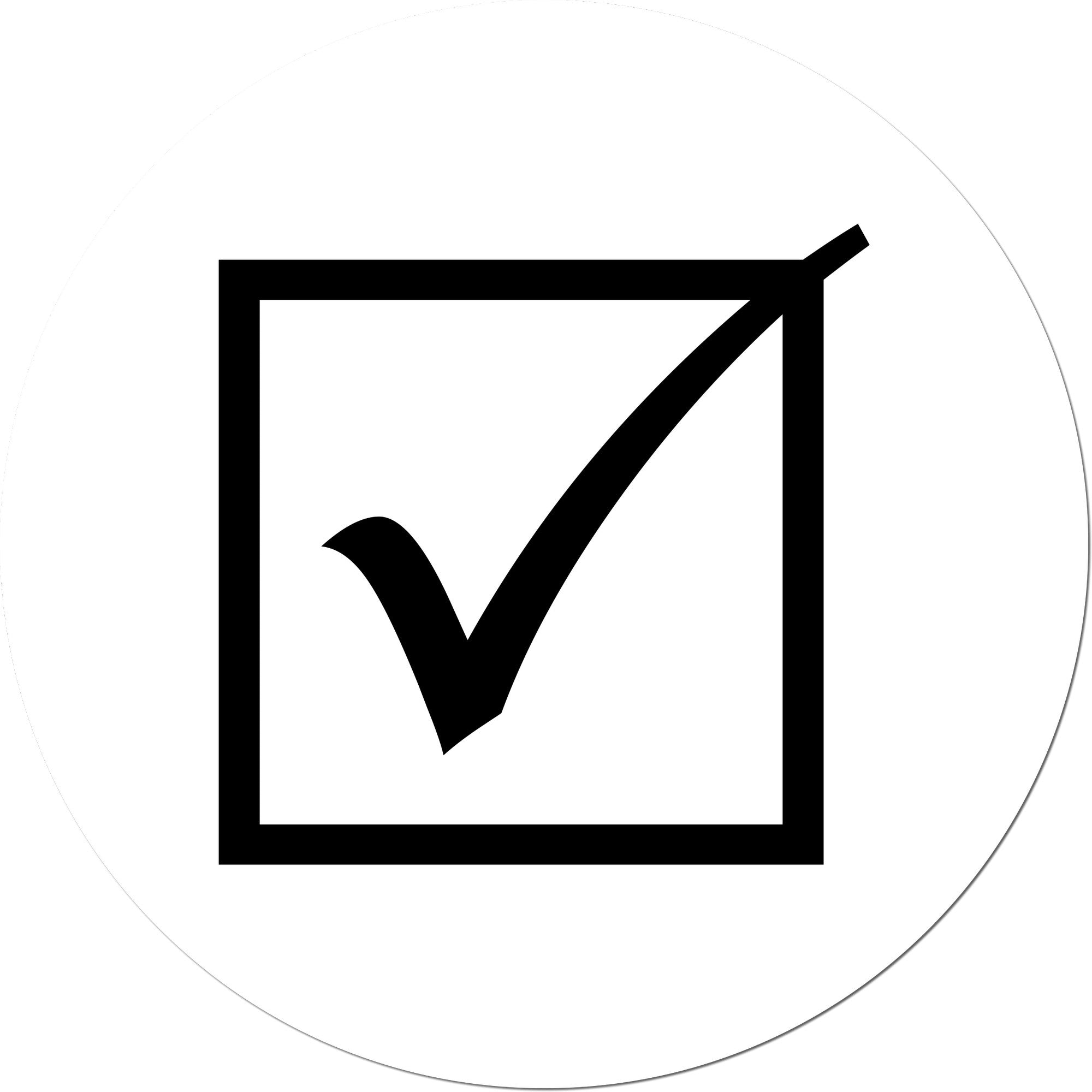 Large Self-Inking Verified Inspection Approved Checkmark Self-Inking Stamp 1 Inch Diameter - Engineer Seal Stamps