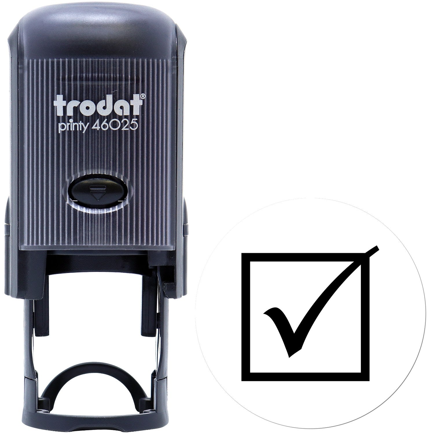 Large Self-Inking Verified Inspection Approved Checkmark Self-Inking Stamp 1 Inch Diameter - Engineer Seal Stamps