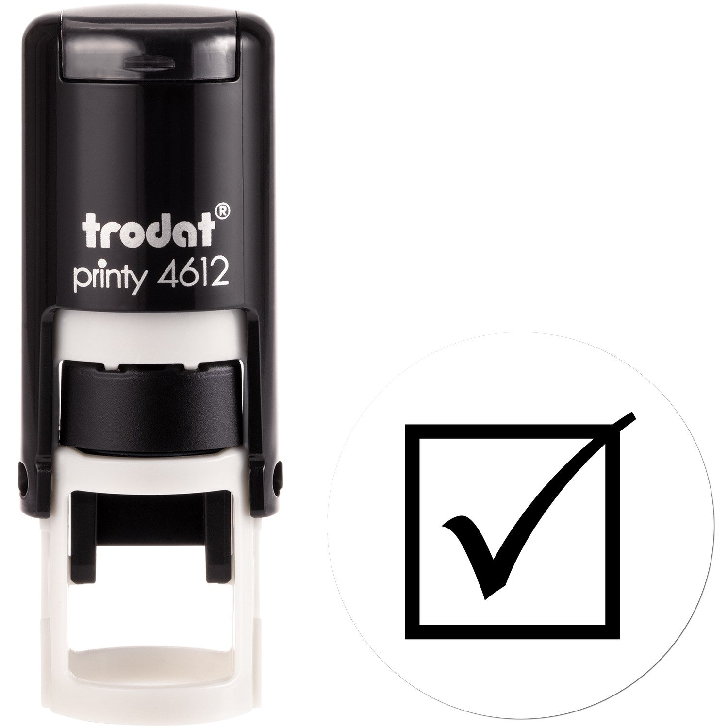 Extra Small Self-Inking Verified Inspection Approved Checkmark Stamp 1/2 Diameter - Engineer Seal Stamps