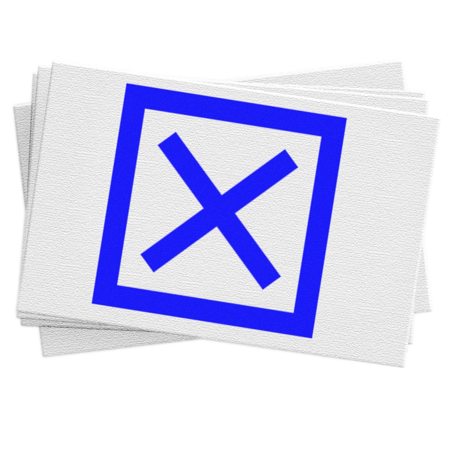 Extra Small Wood Handle Inspection Rejected X Mark Rubber Stamp 1/2 Diameter - Engineer Seal Stamps