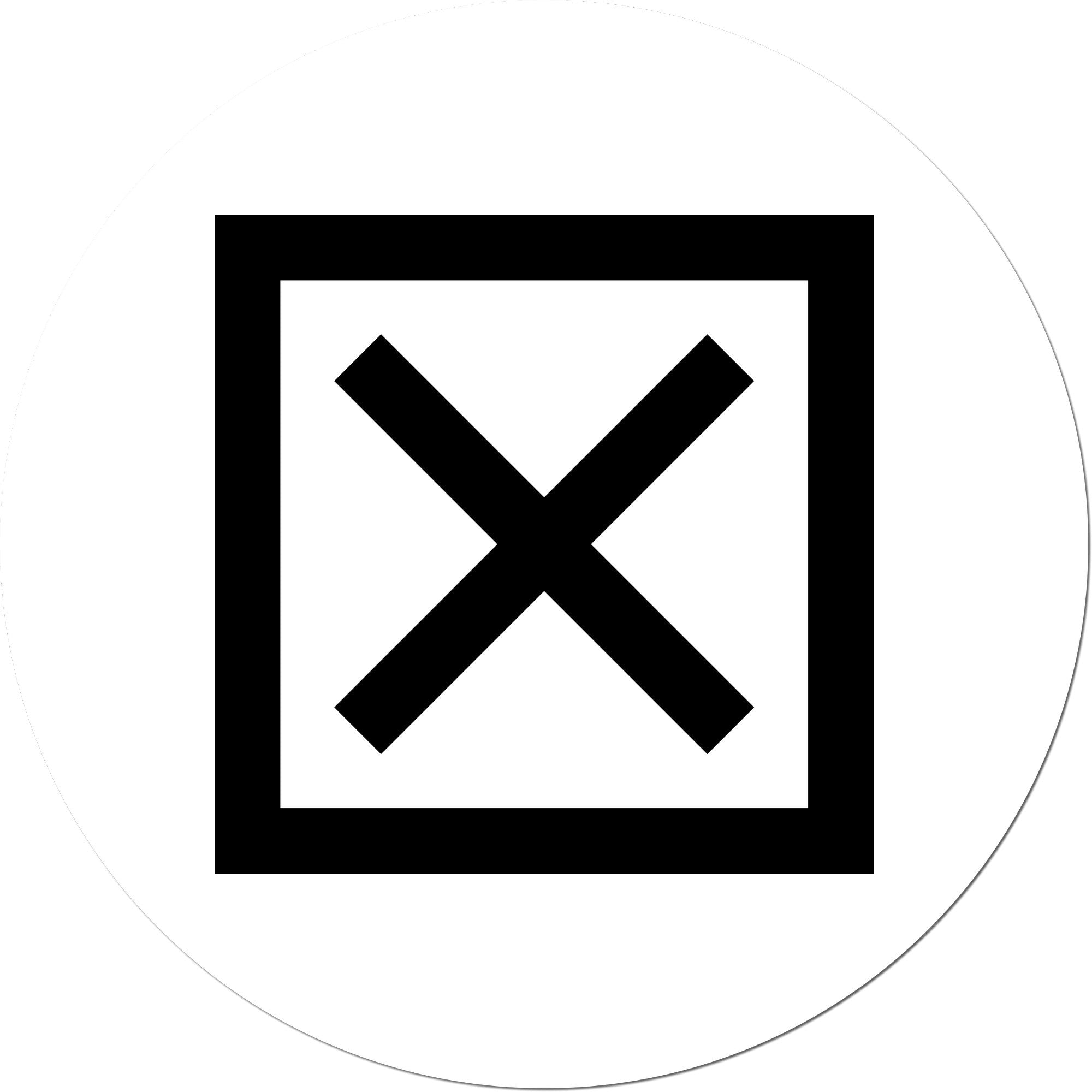 Extra Small Self-Inking Inspection Rejected X Mark Stamp 1/2 Diameter - Engineer Seal Stamps