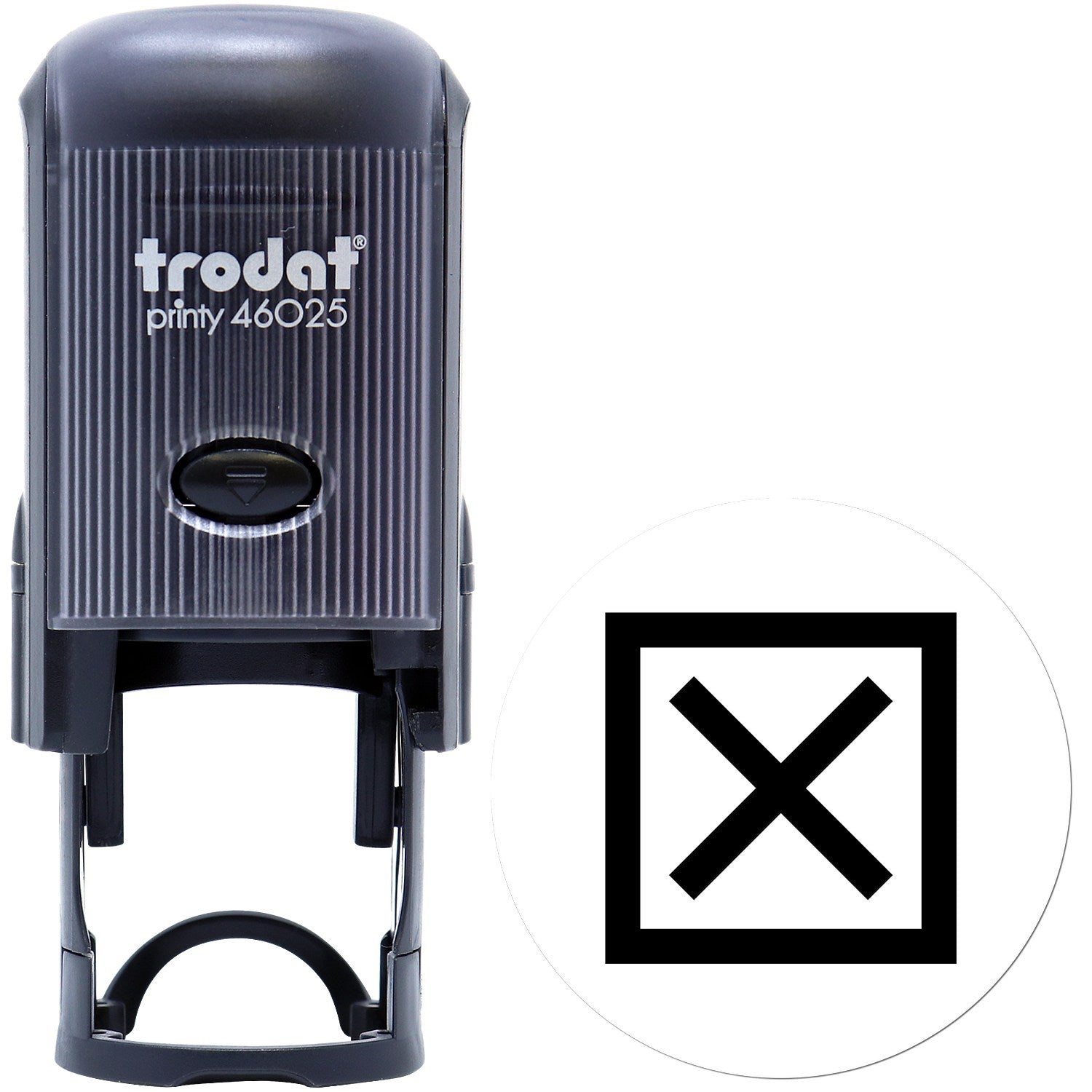 Large Self-Inking Inspection Rejected X Mark Self-Inking Stamp 1 Inch Diameter - Engineer Seal Stamps