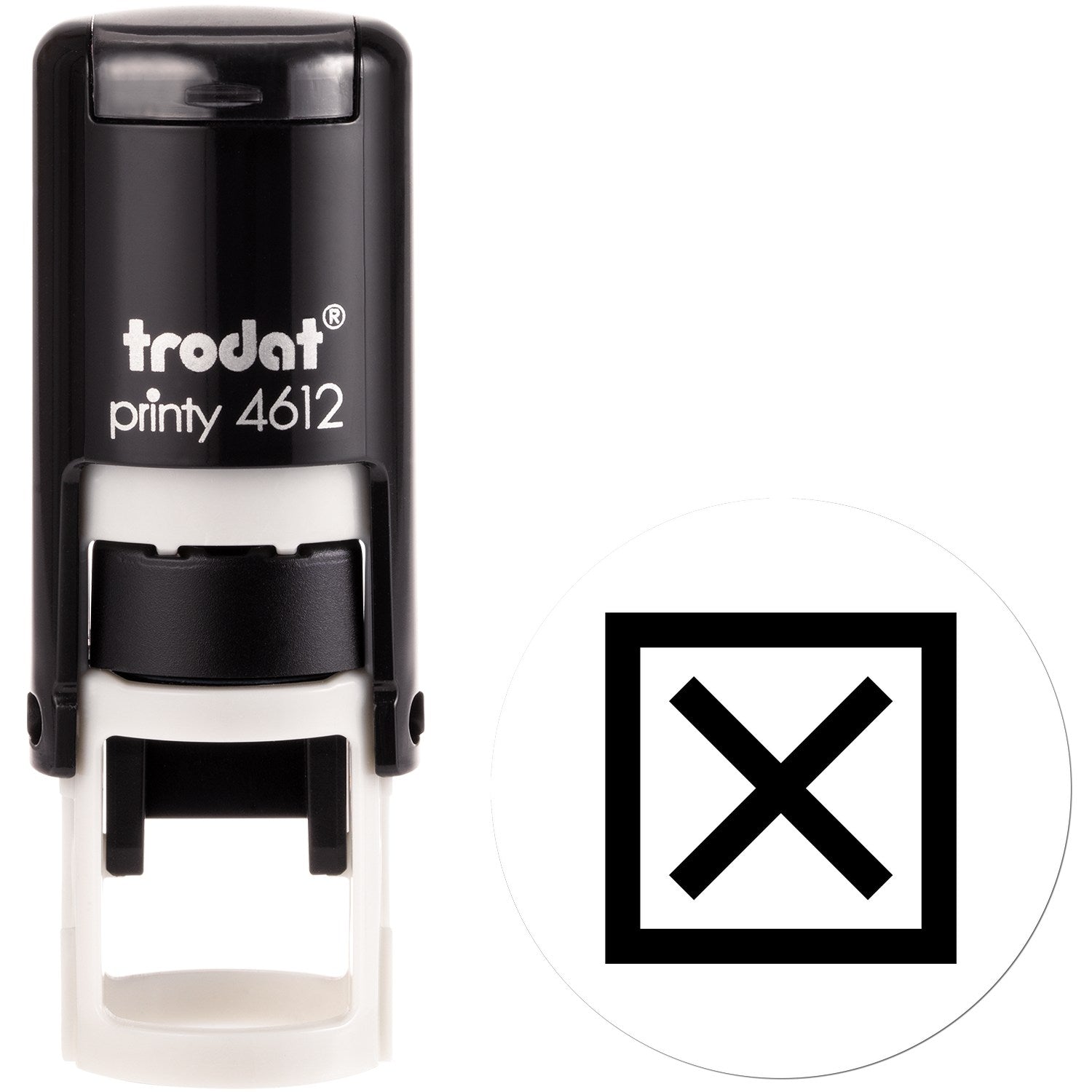 Extra Small Self-Inking Inspection Rejected X Mark Stamp 1/2 Diameter - Engineer Seal Stamps