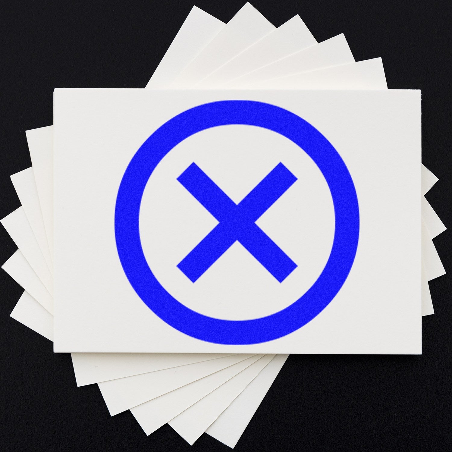 Extra Small Wood Handle Round Rejected X Rubber Stamp 1/2 Diameter - Engineer Seal Stamps