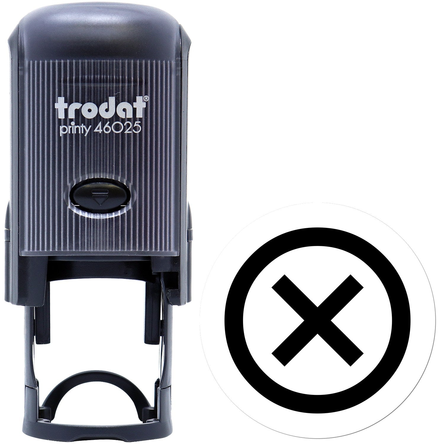 Large Self-Inking Round Rejected X Self-Inking Stamp 1 Inch Diameter - Engineer Seal Stamps