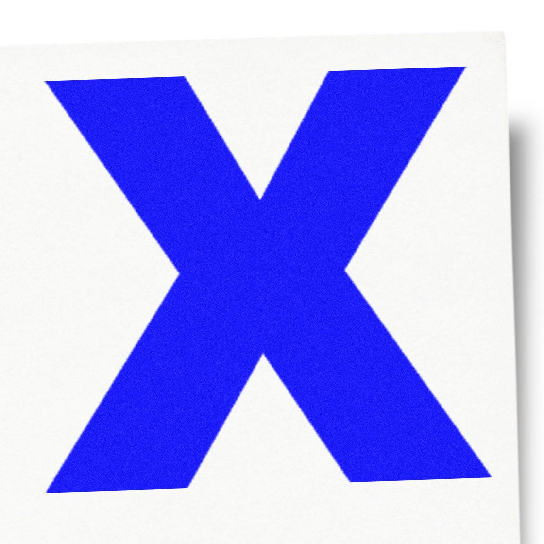 Large Self-Inking Inspection Rejected X Mark Seal Self-Inking Stamp 1 Inch Diameter - Engineer Seal Stamps