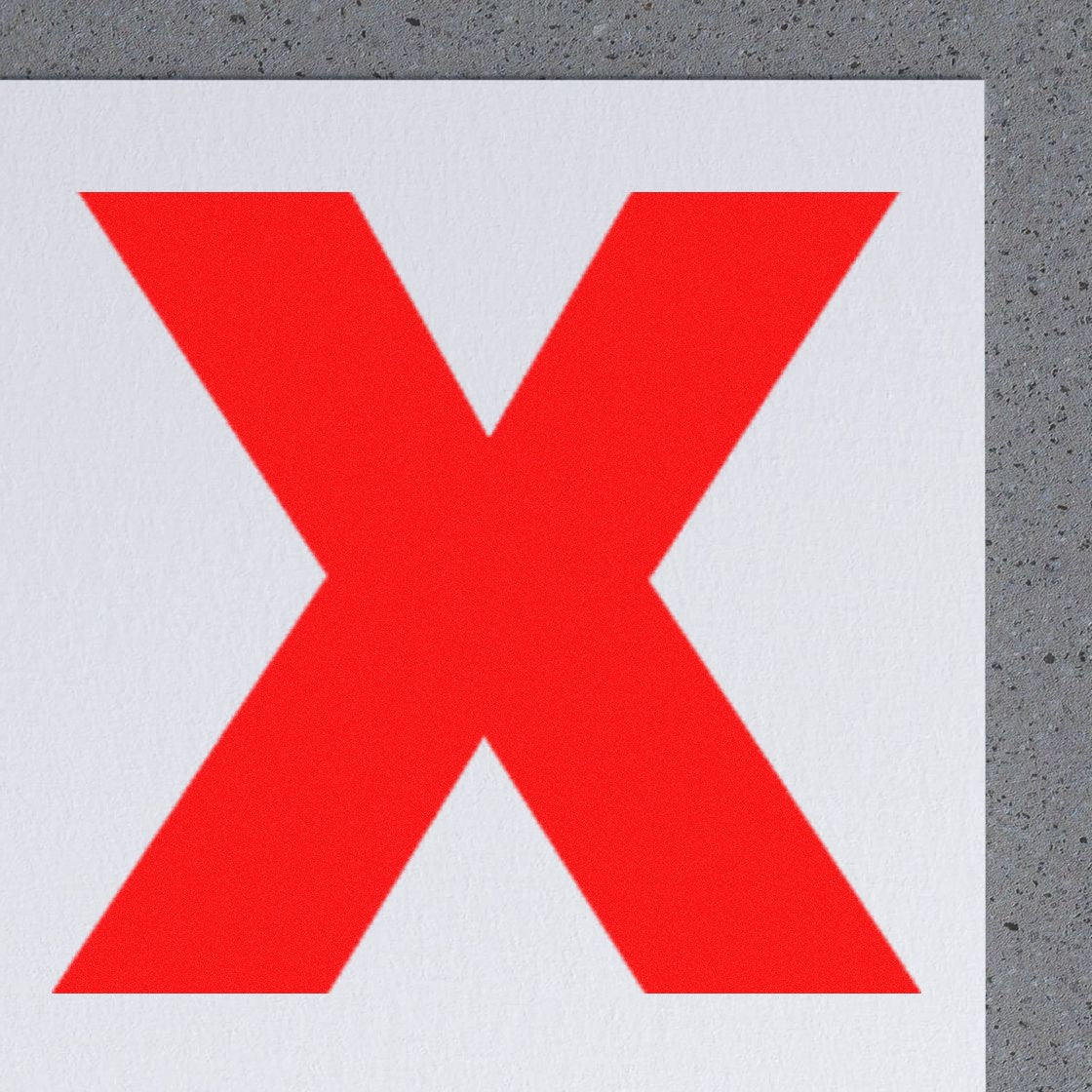 Extra Small Wood Handle Inspection Rejected X Mark Seal Rubber Stamp 1/2 Diameter - Engineer Seal Stamps