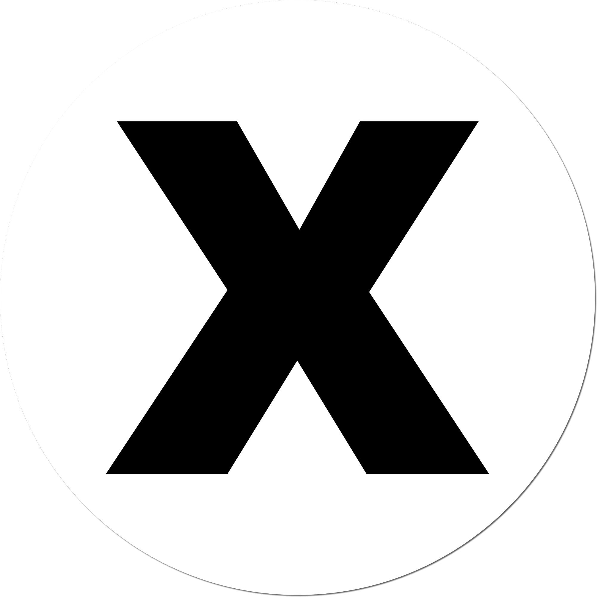 Extra Small Self-Inking Inspection Rejected X Mark Seal Stamp 1/2 Diameter - Engineer Seal Stamps