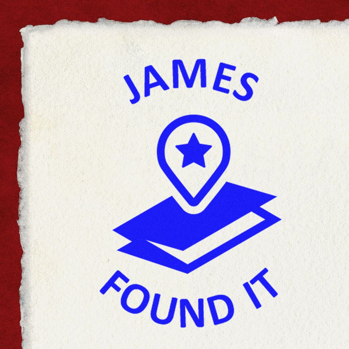 Wood Handle Geostar Found It Discovery Geocache Stamp - Engineer Seal Stamps