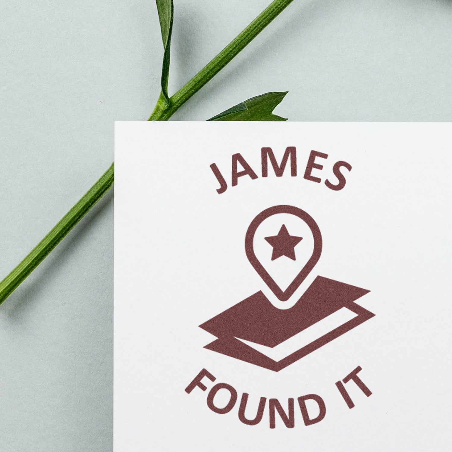 Wood Handle Geostar Found It Discovery Geocache Stamp - Engineer Seal Stamps