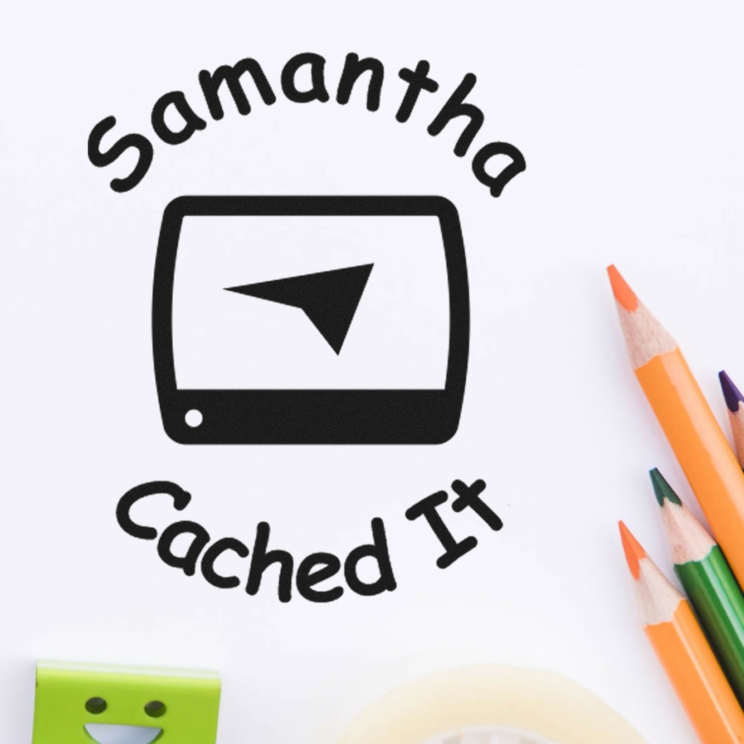 Self-Inking Geo Treasure Mark Geocaching Log Stamp - Engineer Seal Stamps