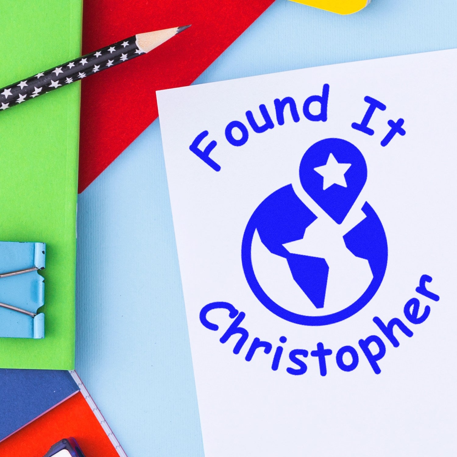 Self-Inking Geostar Discovery Geocaching Log Stamp - Engineer Seal Stamps