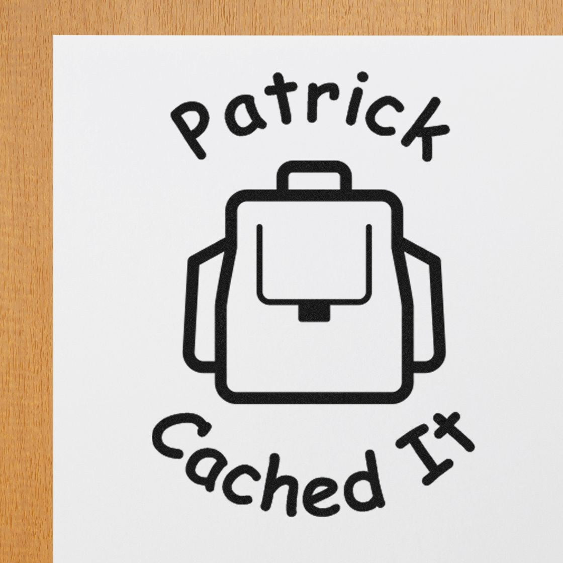 Wood Handle Geopack Adventure Geocache Stamp - Engineer Seal Stamps